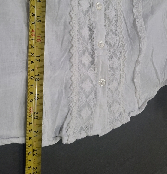 Anthropologie White Sleeveless Lace Top Sz.S - Picture 7 of 8